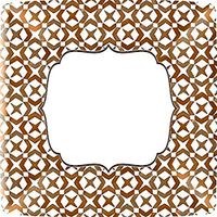 Boston International 8 Count Turkey Square Plate, 10", Brown