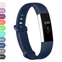 Wekin Replacement Bands Compatible with Fitbit Alta and Alta HR, Breathable Sport Silicone Wristbands Bracelet Strap with Secure Metal Buckle for Woman Men Small Large