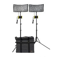 Ikan Kit with 2 X Canvas Bendable Bi-Color LED Panel Lights, Black (CB8-2PT-KIT)