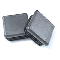 (8 Pack) 1" Square OD (0.85" - 0.92" ID) Black Plastic Cap Plugs 14-20 | Ga 1"x1" Fence Post Tube Cover Insert | Furniture Chair/Leg Glides | Fitness Eqpt End Caps | by SBD
