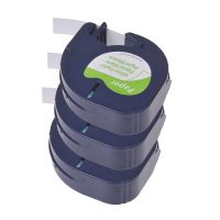 KCMYTONER 3 Pack Equivalent Letratag White Paper Refills 91330 S0721510 1/2'' W x 13' L Letratag White Paper Tapes Compatible with Dymo LetraTag Plus LT100H LT100T QX50 Printer