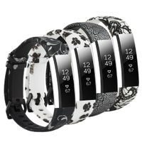 honecumi Replacement Floral Wrist Strap Compatible with Fitbit Alta/Alta HR Pattern Watch Bands for Men Women Adjustable Fitbit Alta HR Band with Metal Clasp