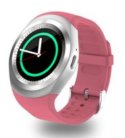 Y10 Bluetooth Smart Watche Sports Fitness Smart Wristband Pedometer Watch Touch Screen with SIM Slot for HTC Huiwei and Sumsung Phones (Pink)