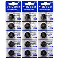 BlueDot Trading Lithium Batteries, 3 Volts, 15 CR2032 batteries