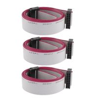 Uxcell IDC Flat Ribbon Cable, 2.54 mm Pitch, 16 Pin, 100 cm Length, 3 Pieces
