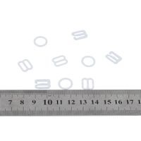 30 Sets Nylon Coated Metal Lingerie Adjustment strap slides Hardware Sewing Clips Clasp Hooks for Bra Strp (10mm, white)