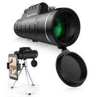 Monocular Telescope, 40X60 High Power HD Monocular with Smartphone Holder & Tripod - [Upgrade] Waterproof Monocular with Durable and Clear FMC BAK4 Prism Dual Focus for Bird Watching, Camping, Hiking