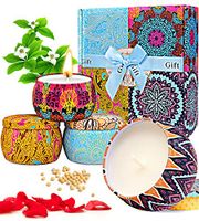 Scented Candles Gifts for Women,Christmas Candles Set Gifts for Mom,Relaxation,Birthday,Thank You Gifts for Her,100% Soy Wax Portable Tin Candles,Stress Relief and Aromatherapy for Bath Yoga