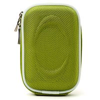 Protective Slim Eva Carrying Hard-shell Case (Green Nylon) For Olympus Stylus TG-3 TG-630 iHS VG-165 VG-180 VR-370 XZ-10 + Determination Hand Strap