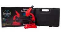 Levenhuk Rainbow 50L Orange Lightweight Student Microscope (40-800x) with Experiment Kit and Storage Case