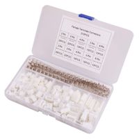 TOOHUI 480Pcs JST Connector Kit with 2.54mm JST-XH 2/3/4/5/6 Pin Housing Female and Male Connector Plug, Pin Terminal Connector, JST Adapter Cable Connector Socket Male and Female, Crimp DIP Kit