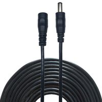Liwinting 5Meters/16.4Feet DC Extension Cable, 12V DC Power Adapter Plug Extension Cord 5.5mm x 2.1mm Male to Female Extension Wire for DC 12V Power Adapter, CCTV Security Camera etc. - Black
