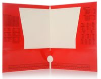Promarx 4-Pocket Glossy Paper Portfolio Document Folder, 12.5"x9.5", Pack of 48, Assorted Colors