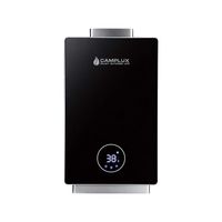 Camplux Tankless Water Heater Natural Gas,3.18 GPM High Efficiency Instant Hot Water Heater with Celsius Digital Display,Residential Natural Gas Water Heater for 2-3 Persons Bathroom Indoor Use,Black