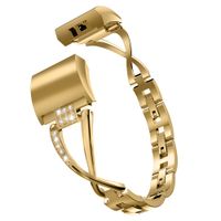 Glebo Compatible with Fitbit Charge 2 Bands Women Charge 2 hr Band Metal Straps Bracelet Bangle Wristbands Accessories Charge 2 Replacement Bands Small Large