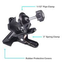 3" Spring Clamp with 1 1/2" Pipe Clamp Parallel to Clamp