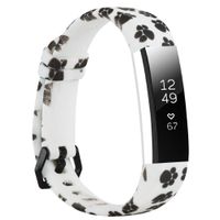 Baaletc Cute Rubber Replacement Accessory Watch Band/Wristband Bracelet Strap with Stainless Steel Buckle for Fitbit Alta, Fitbit Alta HR Fitness Trackers, One Size (Fitbit Alta Hr Band paw)