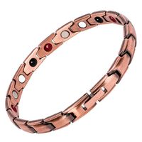 Women 99.95% Pure Copper 4 Elements Magnetic Therapy Bracelet for Arthritis Pain Relief 3500 Gauss