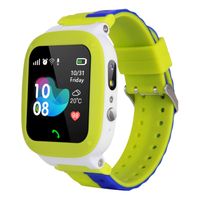 MeritSoar Kids Smartwatch WiFi/LBS Tracker Smart Watch Phone with Touch Screen Flashlight Remote Camera Calls Chat SOS IP67 Waterproof for Children Girls Boys (Cyan-Blue)