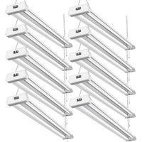 Bbounder 10 Pack 4ft Led Shop Light, Led Utility Shop Light, 48 Inch Linkable Integrated Fixture for Garage, 42W(Equivalent 270W), 5000K, Surface + Suspension Mount, ETL & Energy Star Certified.