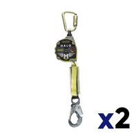 Guardian Fall Protection 10900 11-Foot 1-Inch Nylon Webbing with Carabineer (2 Pack)