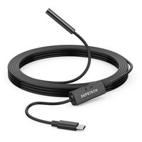 DEPSTECH USB Endoscope,2.0 MP IP67 Waterproof Borescope, Type-C Snake Inspection Camera with 6 Adjustable LED Lights (16.5ft)