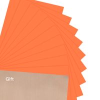 JANDJPACKAGING Neon Orange Heat Transfer Vinyl HTV for T-Shirts 12"x10" 10 Pack Iron on Vinyls (Fluorescent Orange)