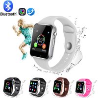 Smart Watch,GL Bluetooth Smart Watch Touch Screen Sport Smart Wrist Watch, Fitness Tracker Camera Pedometer SIM TF Card Slot Compatible Samsung Android iPhone iOS Kids Women Me (White)