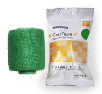McKesson - Cast Tape - 2 Inch X 12 Foot - Fiberglass - Green - 10pcs/Box