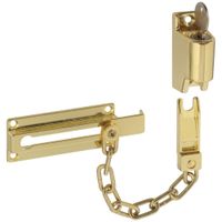 National Hardware N183-582 806 Keyed Chain Door Locks in Brass