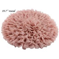 Handcraft Soft Chiffon Round Flower Blanket Newborn Photography Props