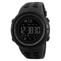 Bluetooth Waterproof Smart Watch for Android/iOS Phones Luminous Sports Digital Watch Support Pedometer Calorie Activity Record Call SMS Notification Remote Camera, Black