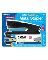 BAZIC Metal Full Strip Stapler Set, Case of 12 (680-12)