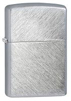 Zippo Personalized Chrome Windproof Lighter Custom Message Engrave (Brushed Chrome Herringbone Sweep)