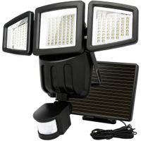 Solar Lights Outdoor, Costech Ultra Bright 182 LED Solar Motion Sensor Lights; Wide Lighting Angle Area, Waterproof Outdoor Security Lighting for Patio, Yard, Garden, Driveway - Black