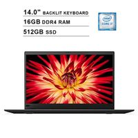 2019 Lenovo Thinkpad X1 Carbon 14 Inch WQHD Laptop (8th Gen Inter 4-Core i7-8650U up to 4.2GHz, 16GB DDR4 RAM, 512GB SSD, Intel UHD Graphics 620, Backlit Keyboard, FP Reader, Windows 10 Pro) (Renewed)