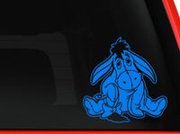Leon Online Box Eeyore Sit - Cartoon Decal Vinyl Car Wall Laptop Cellphone Sticker 5.5 inches (Light Blue)