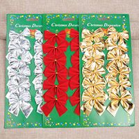 Develoo 180PCS Christmas Bows, Cute Mini Christmas Tree Hanging Bowknot Holiday Bows to Decoration Garland Wedding Party Festival Bowknot Ornaments Christmas Gift