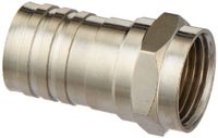 Morris Products Type F Coaxial Connector - Crimp On to Prepared Cable End - for Permanent Coaxial Cable Terminations - Zinc Die Cast - RG6-10 Pack