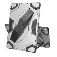 Coedfa Protective Cover Case, Tablet Armors Tough Handle Stand Case for Compatible with Lenovo- Tab M-10 10.1in TB-X605F/L Anti Dust Hand Strap Feature (Silver)
