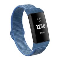 VEAQEE Nylon Bands Compatible with Charge 3 & 3 SE Women Man Soft Nylon Band Breathable Quick Release Sport Replacement Accessories Wristband, 5.3''- 8.7'' (Cape Blue)