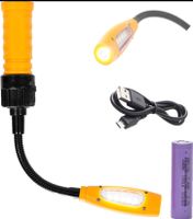 eLusefor Bright Cordless Work Light, USB Rechargeable, COB LED Spotlight, Powerful Magnetic Base, Gooseneck, Hanging Ring & Portable Travel Case, 400 Lumens, Battery Powered, 3 Lighting Modes
