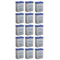 Power Sonic 6V 4.5AH SLA Replacement Battery for Lightalarms 860-0004 - 15 Pack