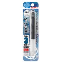Zebra Air Fit 2 + S, 2 Color 0.7mm Ballpoint and 0.5mm Mechanical Pencil, Black Body (P-SA9-BK)