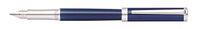Sheaffer Intensity Engraved Translucent Blue Fountain Pen with Chrome Cap, Trim, and Medium Nib