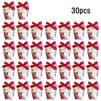 ZFRANC 30pcs Candy Box Birthday Baby Shower Gift Boxes Sugar Case Wedding Favors Candy Bag with Ribbons for Party