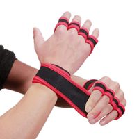 Premium Non-Slip Exercise Gloves for Men & Women - Gym Gloves Fitness Gloves, Workout Gloves for Weightlifting、Pull-up、Cross Training (1 Pair,Red L)