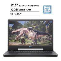 2019 Dell G7 7790 17.3 Inch FHD 1080p 144Hz Gaming Laptop (9th Gen Intel 6-Core i7-9750H up to 4.50 GHz, 32GB DDR4 RAM, 1TB SSD, NVIDIA GeForce RTX 2070 8GB, Backlit KB, Windows 10)