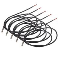 Aideepen 5pcs DS18B20 Waterproof Temperature Sensor Digital Thermal Stainless Steel Tube Probe 1 Meter