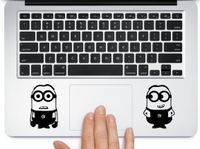 Minions despicable me cartoon characters car laptop macbook mac pro mac air 2 separate decal sticker each approx 3.5 inches black
